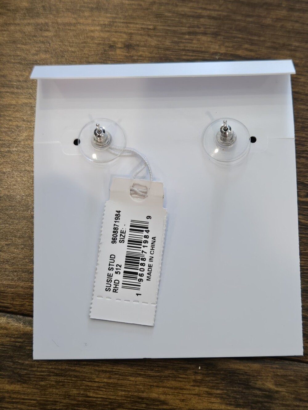 NWT Kendra Scott Susie Stud Earrings Rhodium Dichoric Glass - Picture 5 of 8